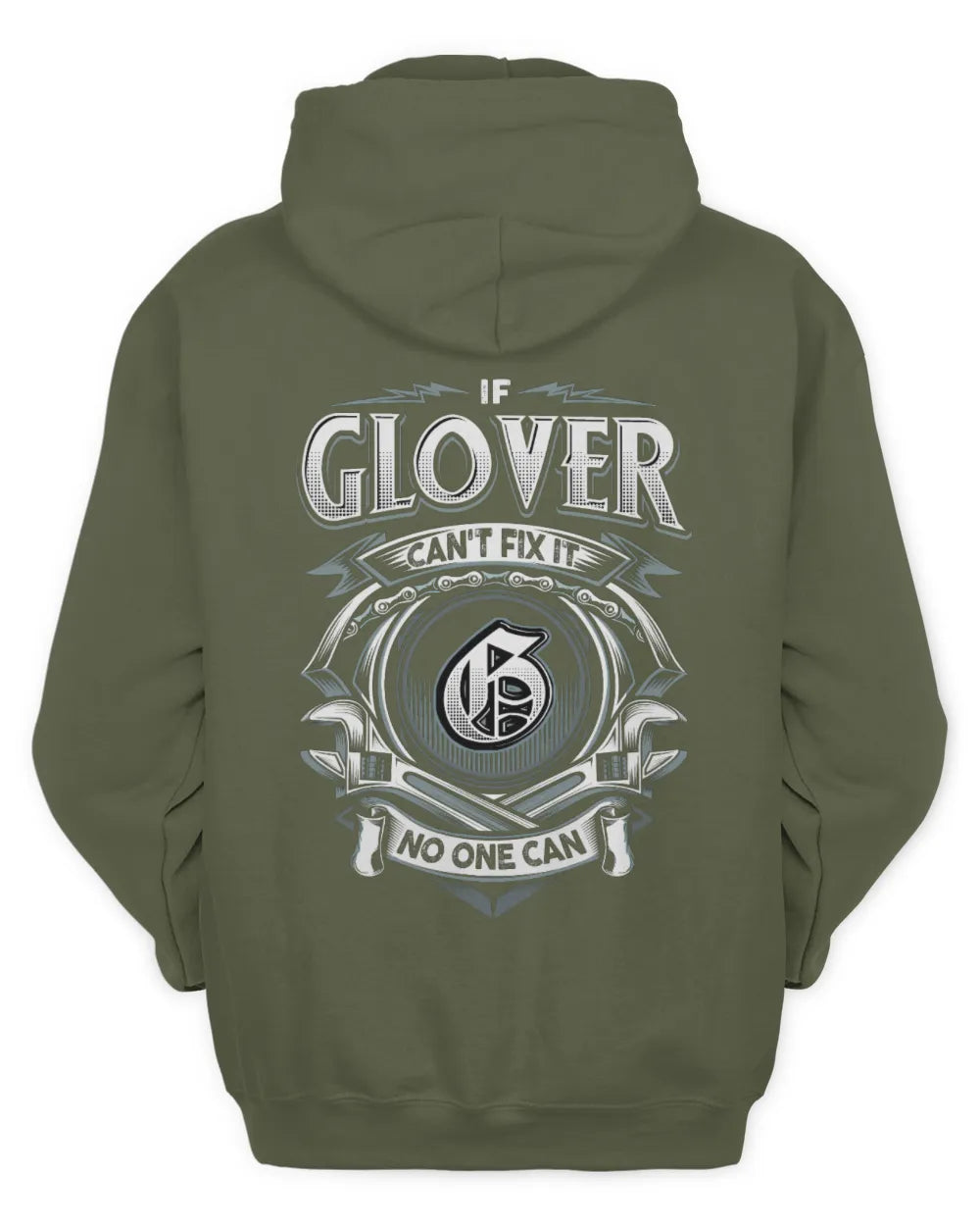 GLOVER AP81-K4-626 - Personalized Ahmed Quote Apparel “If Ahmed Can't Fix It, No One Can” - Unisex Hoodie - Military Green