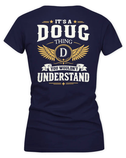 DOUG KT06-M008 It’s a [NAME] Thing – You Wouldn’t Understand | Personalized Vintage T-Shirt - Women's V-Neck T-Shirt - Navy