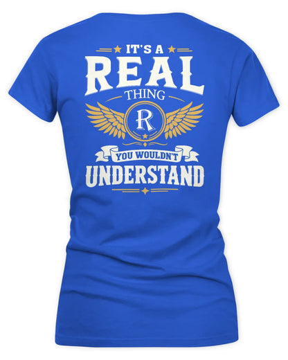 REAL KT06-M008 It’s a [NAME] Thing – You Wouldn’t Understand | Personalized Vintage T-Shirt - Women's V-Neck T-Shirt - Royal
