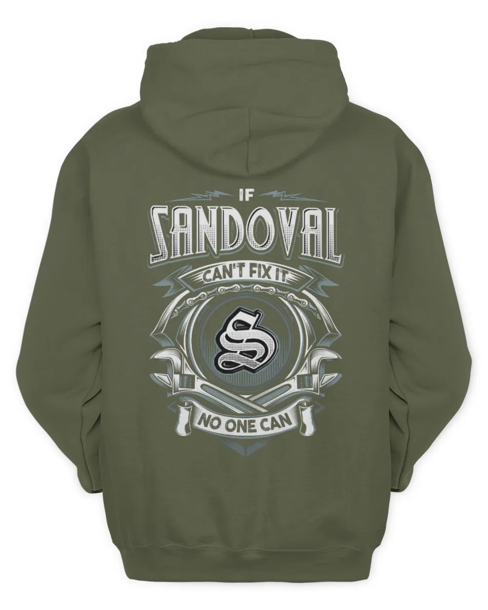 SANDOVAL AP81-K4-626 - Personalized Ahmed Quote Apparel “If Ahmed Can't Fix It, No One Can” - Unisex Hoodie - Military Green
