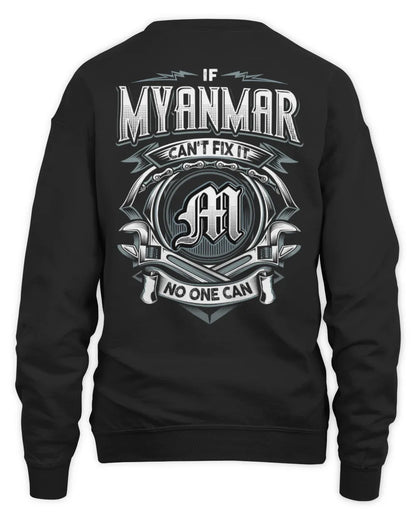 MYANMAR AP81-K4-626 - Personalized Ahmed Quote Apparel “If Ahmed Can't Fix It, No One Can” - Unisex Sweatshirt - Black