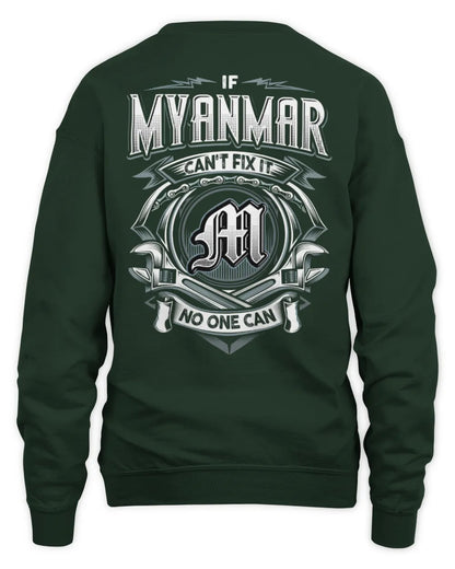 MYANMAR AP81-K4-626 - Personalized Ahmed Quote Apparel “If Ahmed Can't Fix It, No One Can” - Unisex Sweatshirt - Forest Green