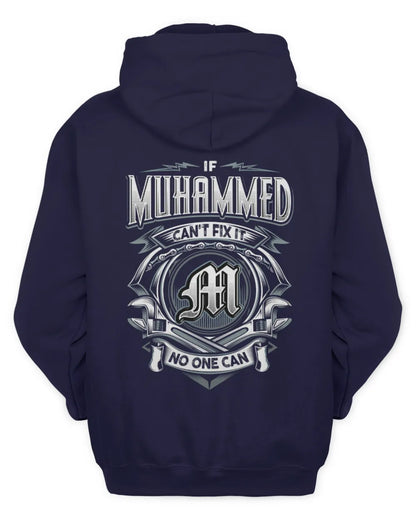 MUHAMMED AP81-K4-626 - Personalized Ahmed Quote Apparel “If Ahmed Can't Fix It, No One Can” - Unisex Hoodie - Navy