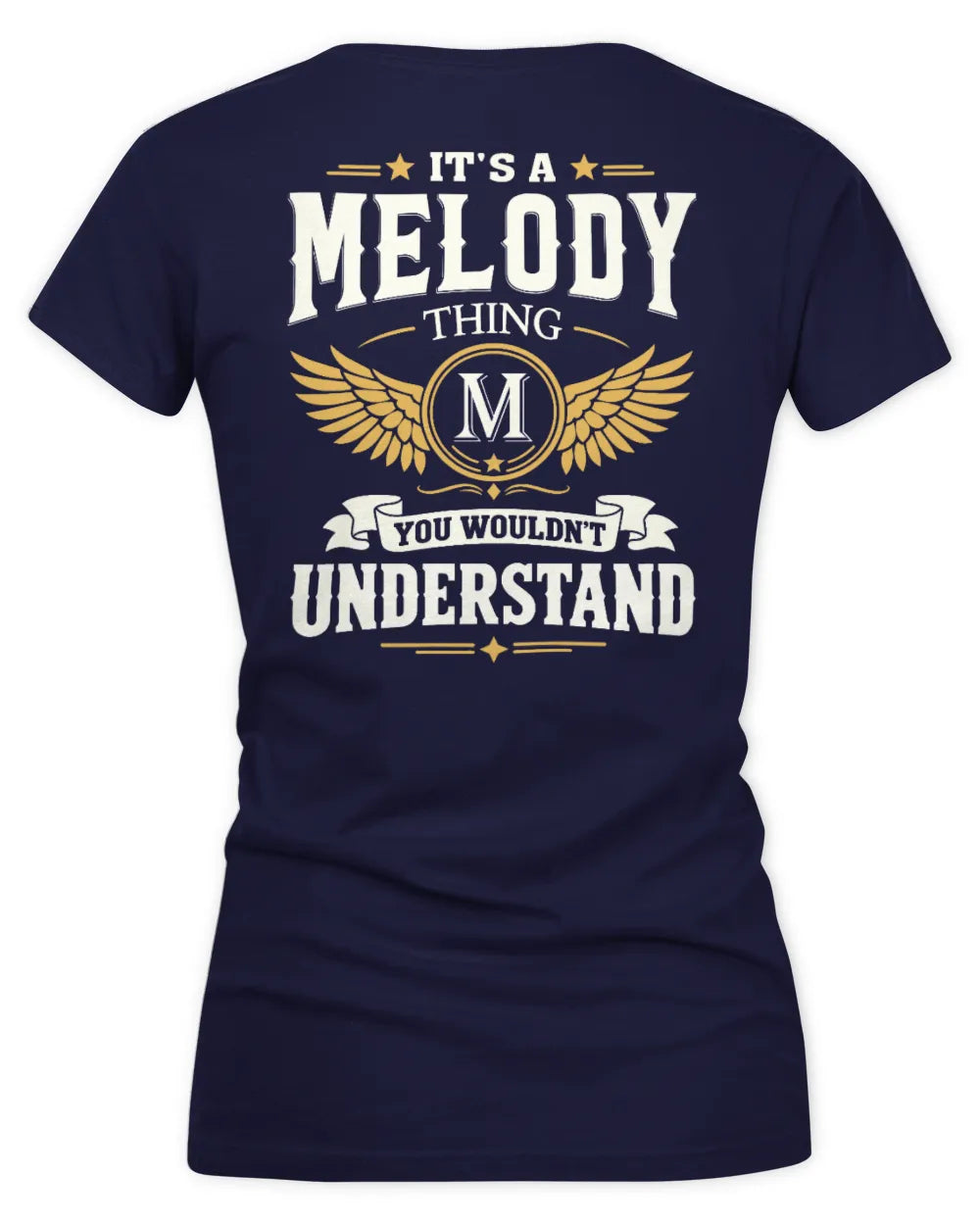 MELODY KT06-M008 It’s a [NAME] Thing – You Wouldn’t Understand | Personalized Vintage T-Shirt - Women's V-Neck T-Shirt - Navy