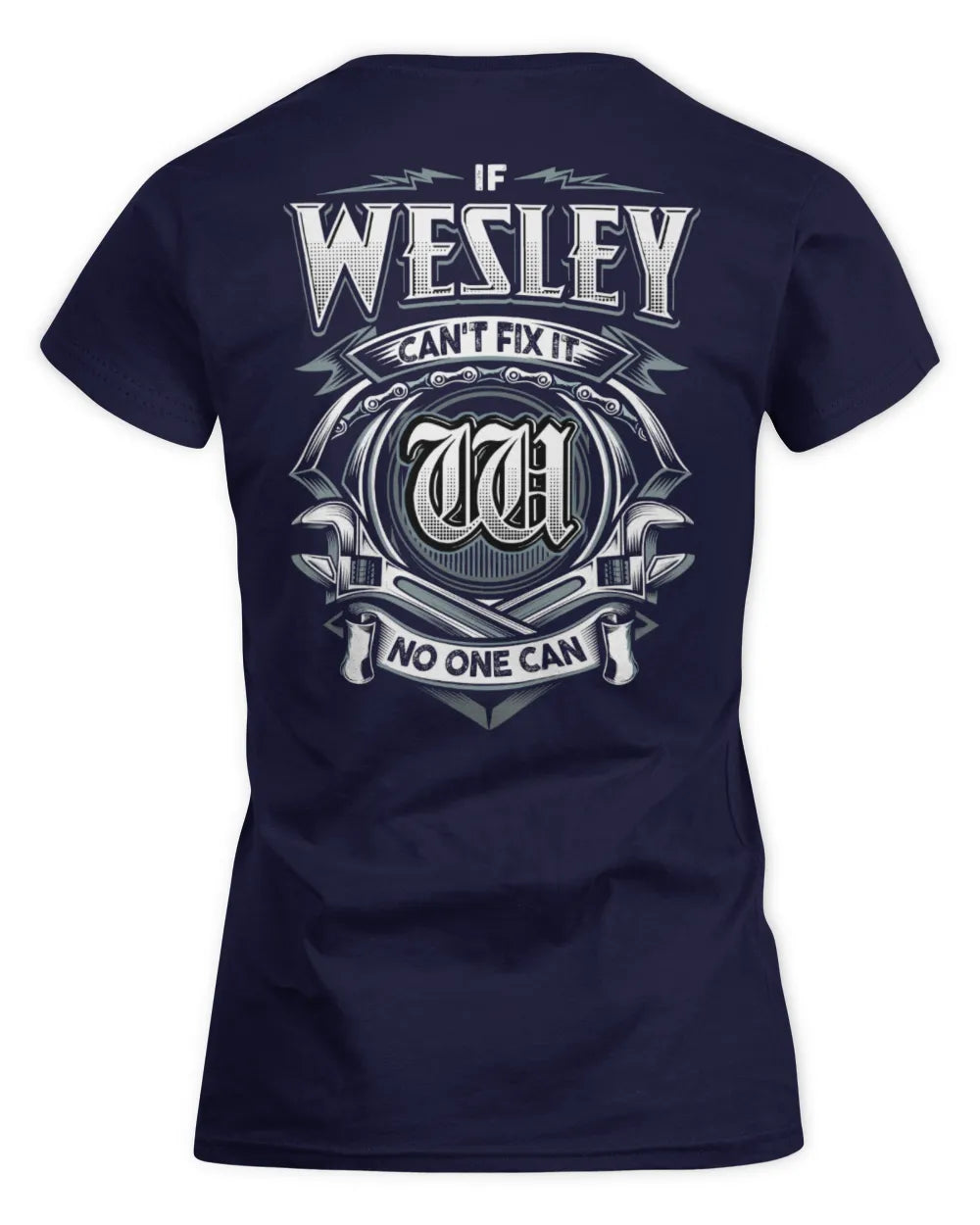 WESLEY AP81-K4-626 - Personalized Ahmed Quote Apparel “If Ahmed Can't Fix It, No One Can” - Women's Standard T-Shirt - Navy
