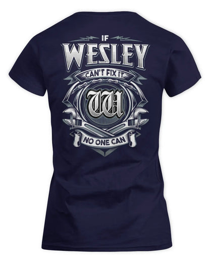 WESLEY AP81-K4-626 - Personalized Ahmed Quote Apparel “If Ahmed Can't Fix It, No One Can” - Women's Standard T-Shirt - Navy