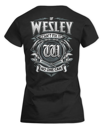 WESLEY AP81-K4-626 - Personalized Ahmed Quote Apparel “If Ahmed Can't Fix It, No One Can” - Women's Standard T-Shirt - Black