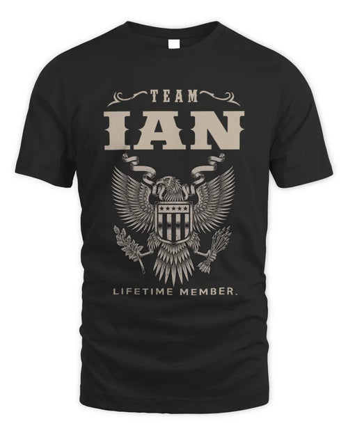 IAN TP06-K82 – Personalized Classic Style Apparel “Team NAME Lifetime Member” - Unisex Standard T-Shirt - Black