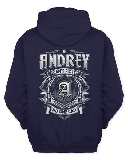 ANDREY AP81-K4-626 - Personalized Ahmed Quote Apparel “If Ahmed Can't Fix It, No One Can” - Unisex Hoodie - Navy