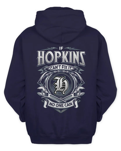 HOPKINS AP81-K4-626 - Personalized Ahmed Quote Apparel “If Ahmed Can't Fix It, No One Can” - Unisex Hoodie - Navy