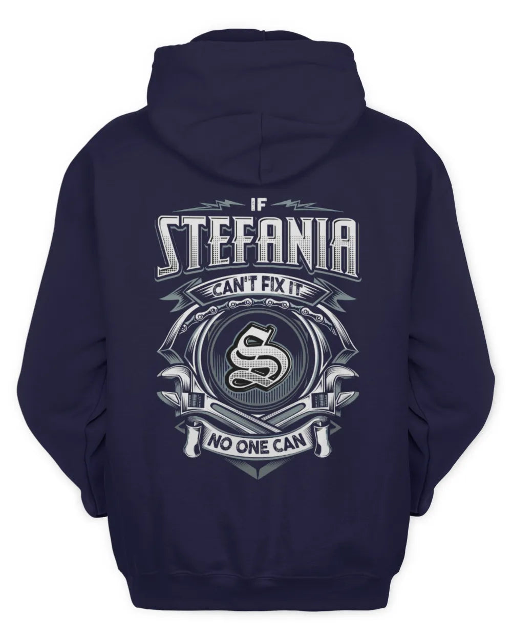 STEFANIA AP81-K4-626 - Personalized Ahmed Quote Apparel “If Ahmed Can't Fix It, No One Can” - Unisex Hoodie - Navy