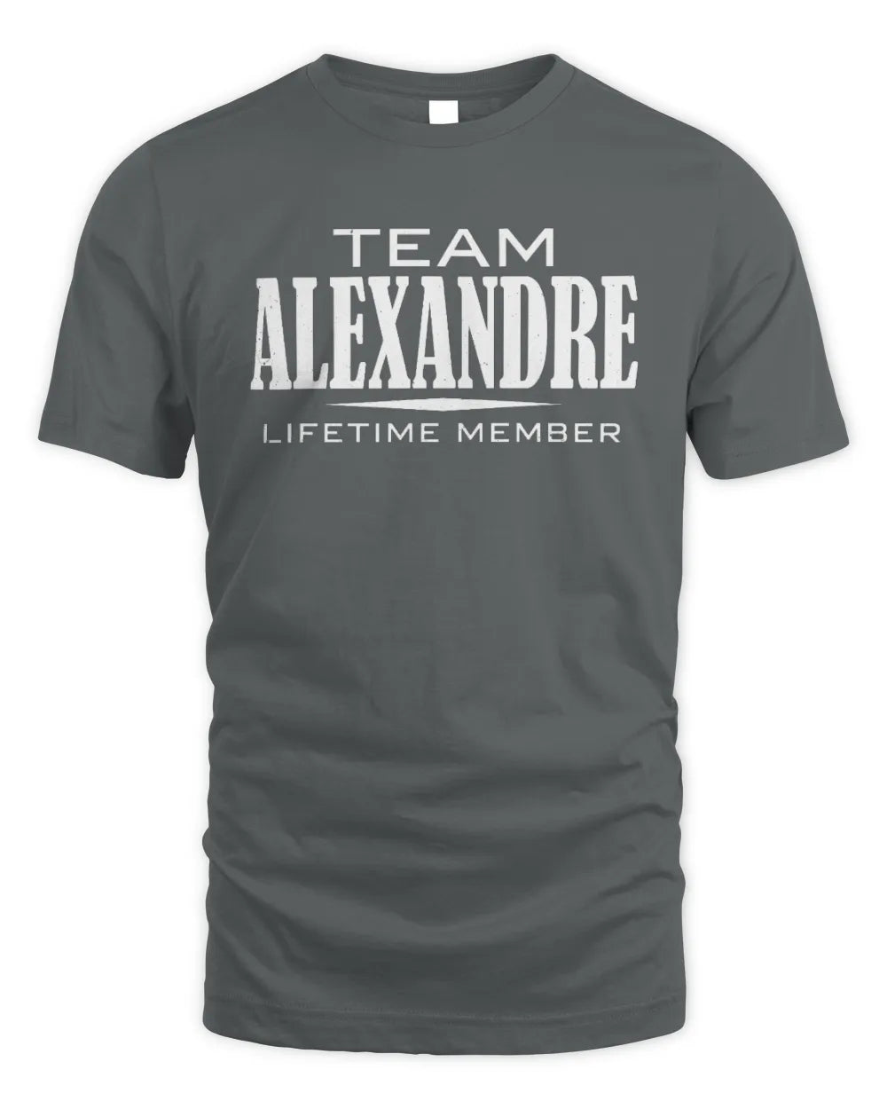 ALEXANDRE BL62-K4-128 - Personalized “Team NAME Lifetime Member” - Unisex Standard T-Shirt - Charcoal