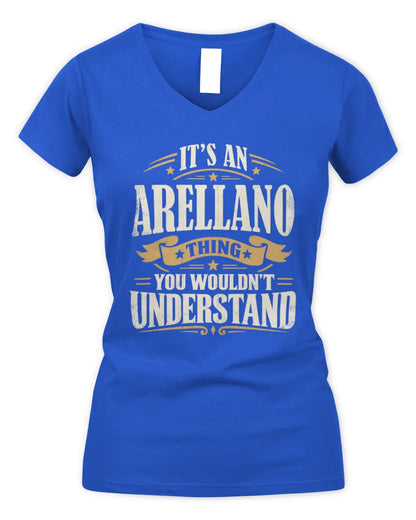 ARELLANO P08 TH51 - Personalized “It’s a/an [NAME] Thing – You Wouldn’t Understand” Shirt - Women's V-Neck T-Shirt - Royal