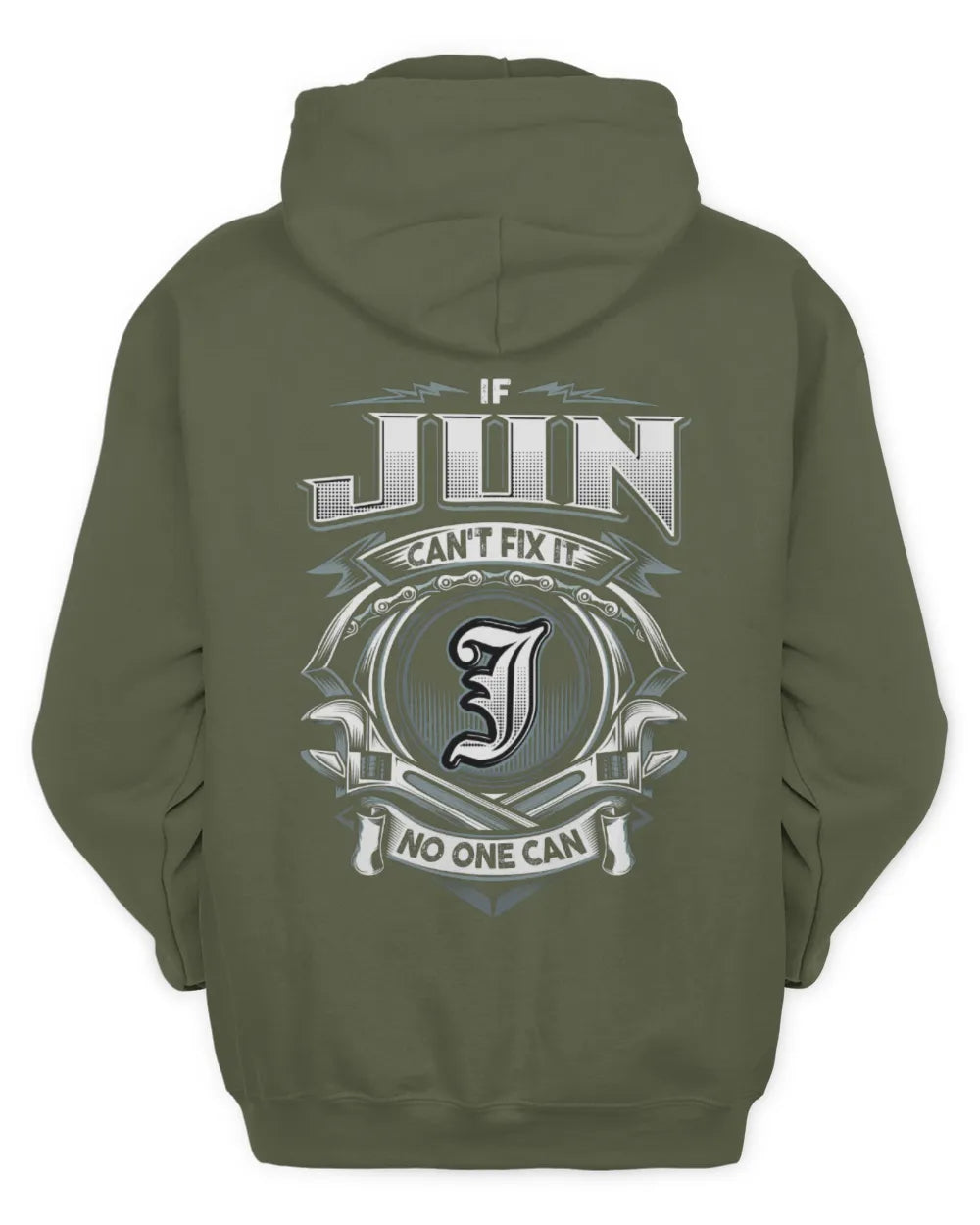 JUN AP81-K4-626 - Personalized Ahmed Quote Apparel “If Ahmed Can't Fix It, No One Can” - Unisex Hoodie - Military Green
