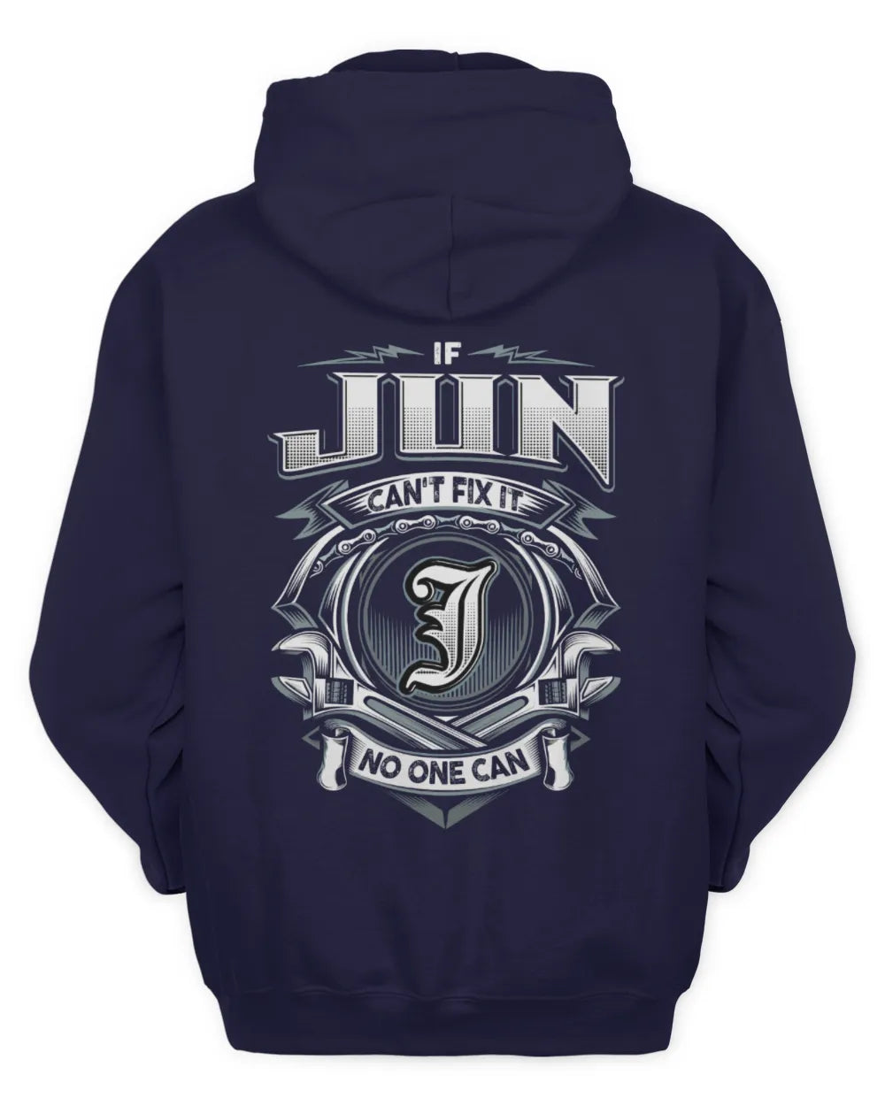 JUN AP81-K4-626 - Personalized Ahmed Quote Apparel “If Ahmed Can't Fix It, No One Can” - Unisex Hoodie - Navy