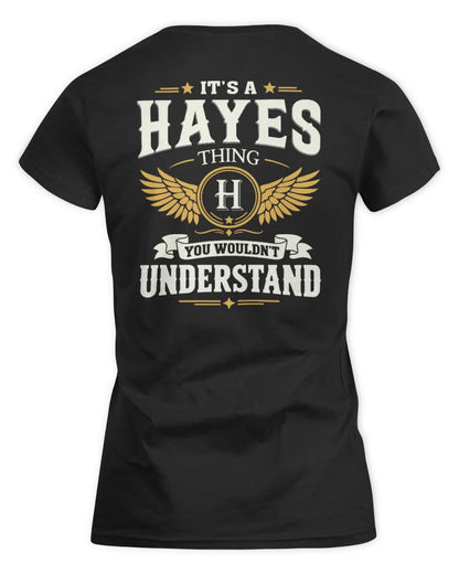 HAYES KT06-M008 It’s a [NAME] Thing – You Wouldn’t Understand | Personalized Vintage T-Shirt - Women's Standard T-Shirt - Black