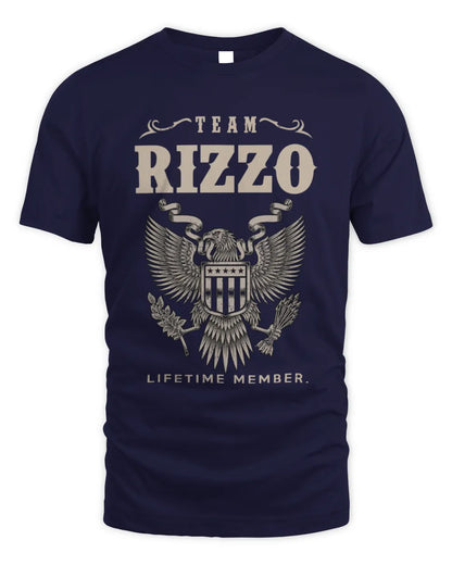 RIZZO TP06-K82 – Personalized Classic Style Apparel “Team NAME Lifetime Member” - Unisex Standard T-Shirt - Navy