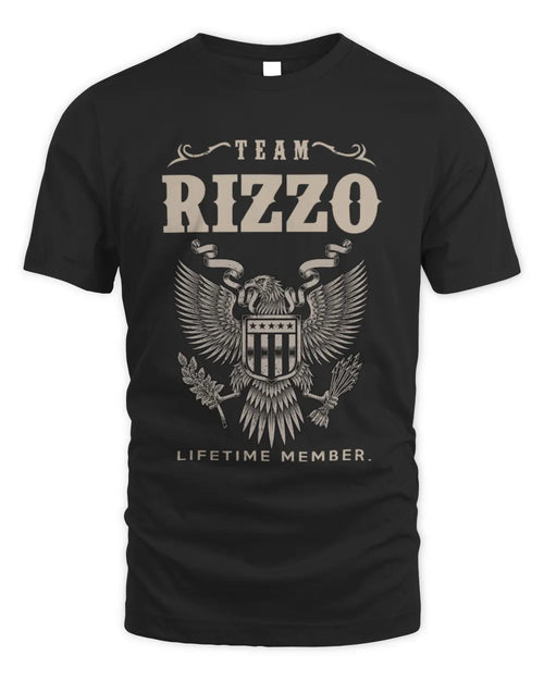 RIZZO TP06-K82 – Personalized Classic Style Apparel “Team NAME Lifetime Member” - Unisex Standard T-Shirt - Black