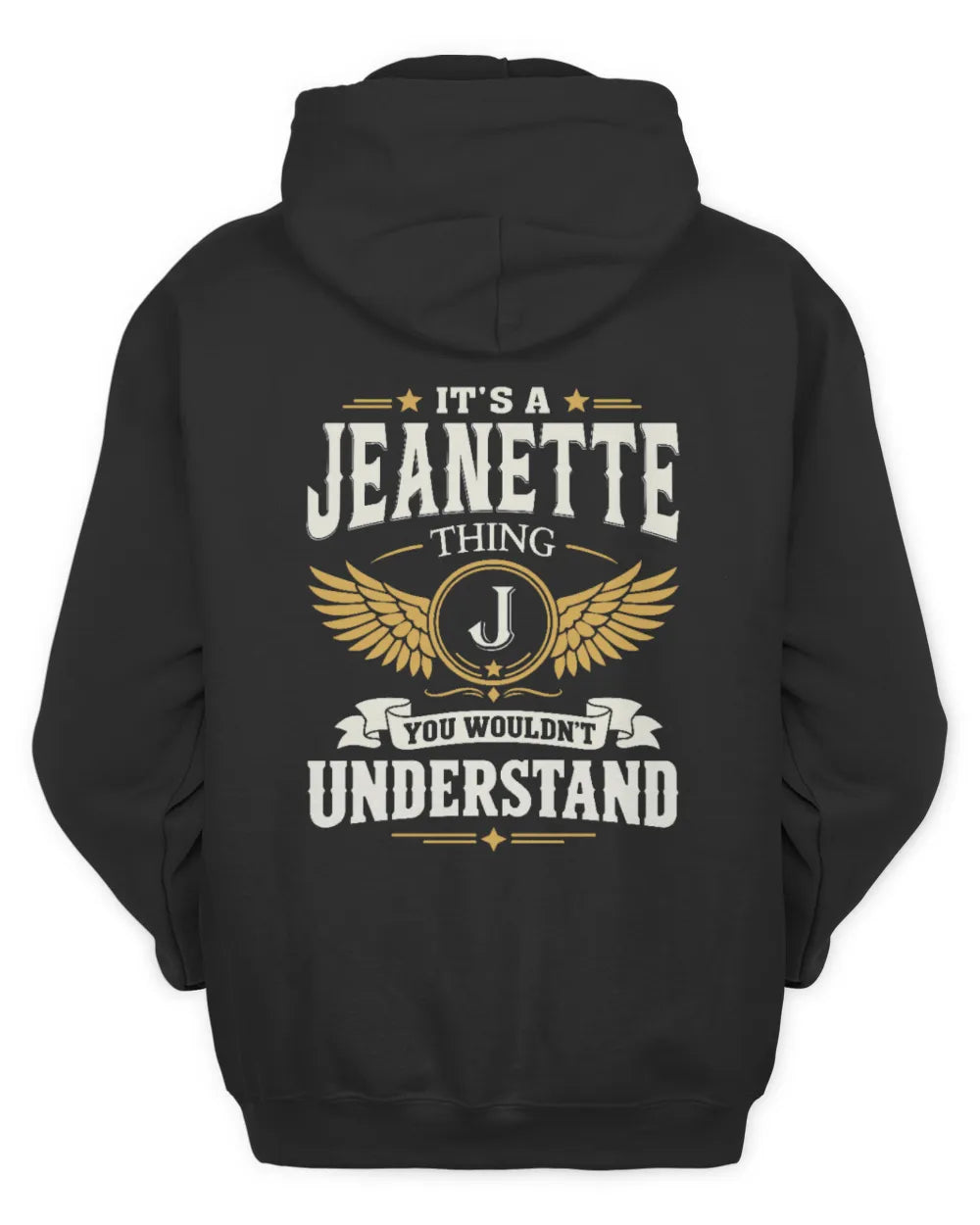 JEANETTE KT06-M008 It’s a [NAME] Thing – You Wouldn’t Understand | Personalized Vintage T-Shirt - Unisex Hoodie - Black