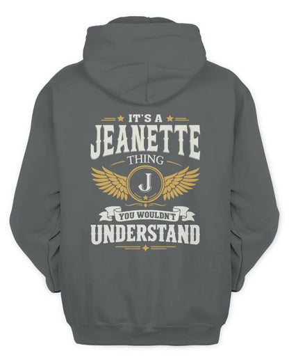 JEANETTE KT06-M008 It’s a [NAME] Thing – You Wouldn’t Understand | Personalized Vintage T-Shirt - Unisex Hoodie - Charcoal