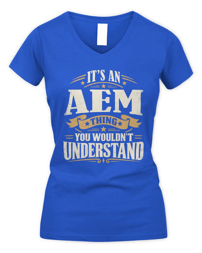 AEM P08 TH51 - Personalized “It’s a/an [NAME] Thing – You Wouldn’t Understand” Shirt - Women's V-Neck T-Shirt - Royal