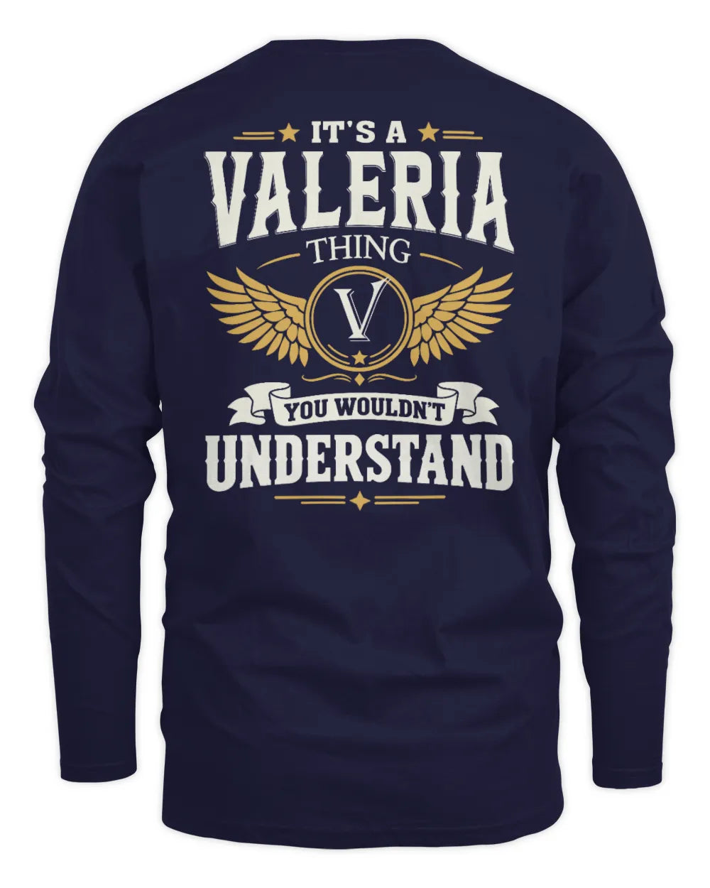 VALERIA KT06-M008 It’s a [NAME] Thing – You Wouldn’t Understand | Personalized Vintage T-Shirt - Men's Long Sleeved T-Shirt - Navy
