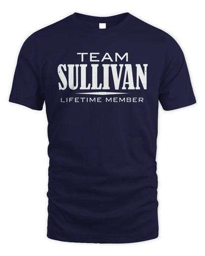 SULLIVAN BL62-K4-128 - Personalized “Team NAME Lifetime Member” - Unisex Standard T-Shirt - Navy