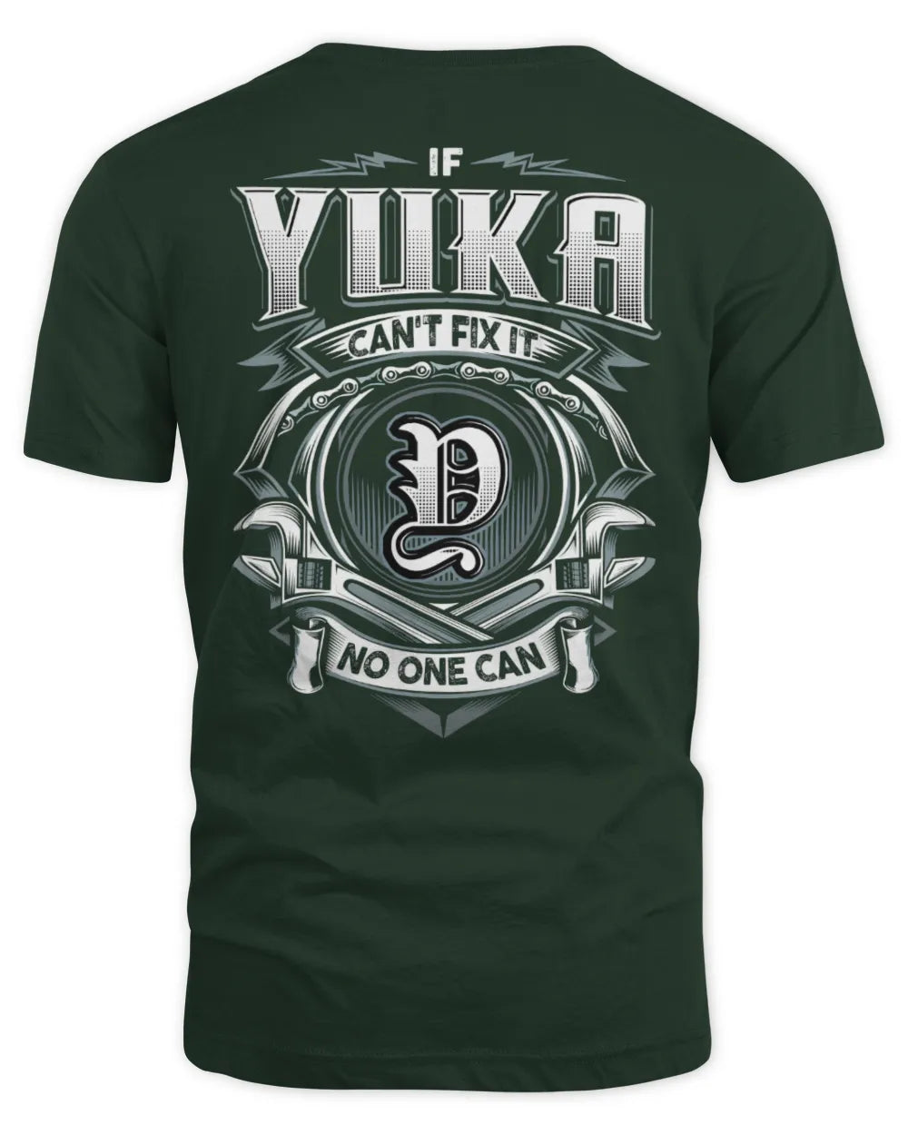YUKA AP81-K4-626 - Personalized Ahmed Quote Apparel “If Ahmed Can't Fix It, No One Can” - Unisex Standard T-Shirt - Forest Green