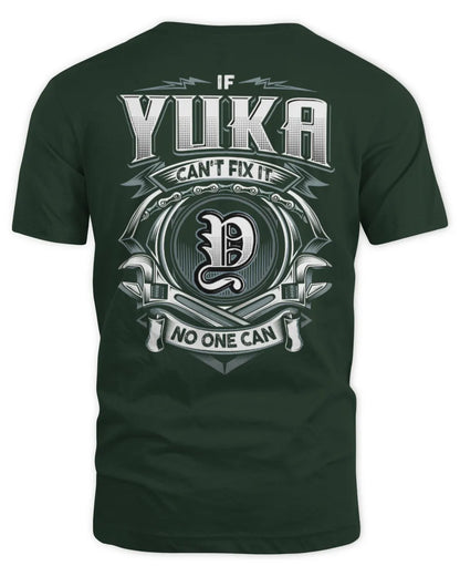 YUKA AP81-K4-626 - Personalized Ahmed Quote Apparel “If Ahmed Can't Fix It, No One Can” - Unisex Standard T-Shirt - Forest Green