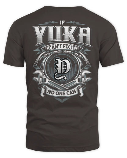 YUKA AP81-K4-626 - Personalized Ahmed Quote Apparel “If Ahmed Can't Fix It, No One Can” - Unisex Standard T-Shirt - Dark Chocolate