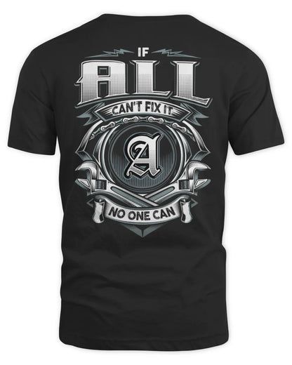ALL AP81-K4-626 - Personalized Ahmed Quote Apparel “If Ahmed Can't Fix It, No One Can” - Unisex Standard T-Shirt - Black