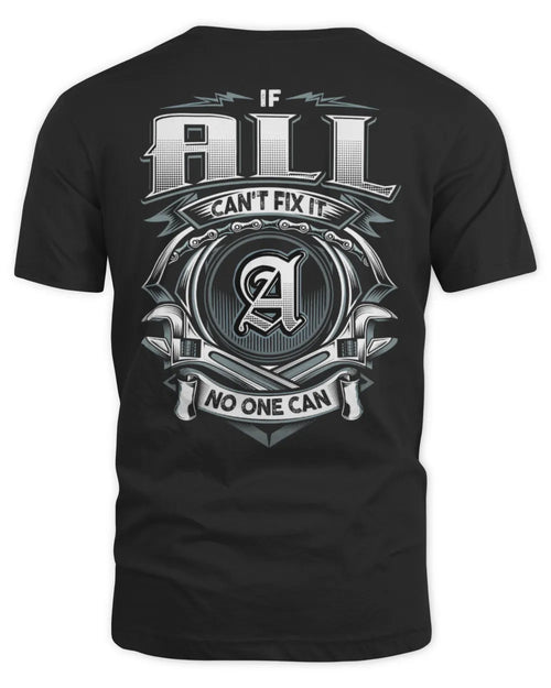 ALL AP81-K4-626 - Personalized Ahmed Quote Apparel “If Ahmed Can't Fix It, No One Can” - Unisex Standard T-Shirt - Black