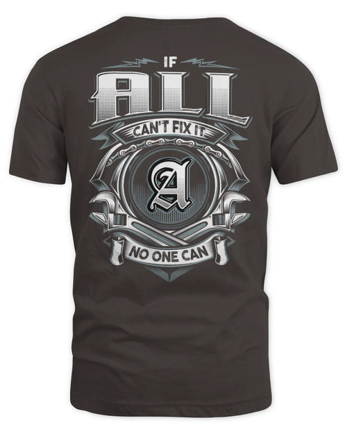 ALL AP81-K4-626 - Personalized Ahmed Quote Apparel “If Ahmed Can't Fix It, No One Can” - Unisex Standard T-Shirt - Dark Chocolate
