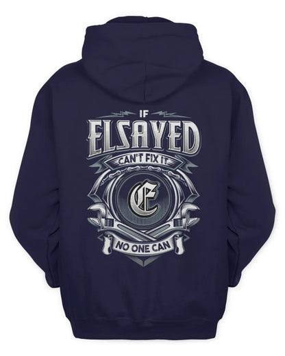 ELSAYED AP81-K4-626 - Personalized Ahmed Quote Apparel “If Ahmed Can't Fix It, No One Can” - Unisex Hoodie - Navy