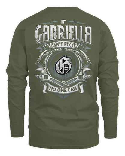GABRIELLA AP81-K4-626 - Personalized Ahmed Quote Apparel “If Ahmed Can't Fix It, No One Can” - Men's Long Sleeved T-Shirt - Military Green