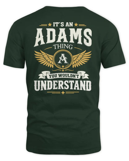 ADAMS KT06-M008 It’s a [NAME] Thing – You Wouldn’t Understand | Personalized Vintage T-Shirt - Unisex Standard T-Shirt - Forest Green