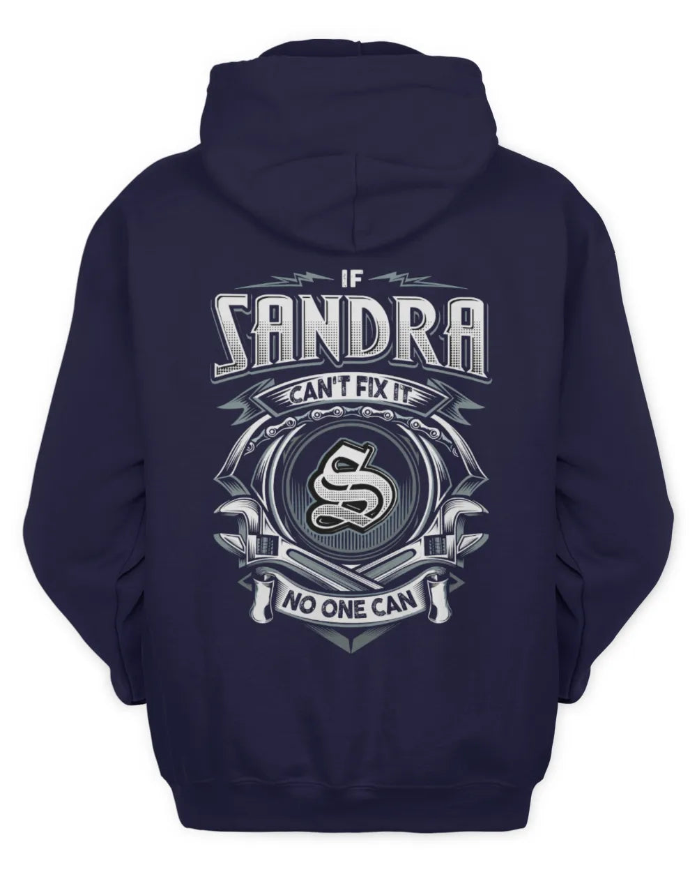 SANDRA AP81-K4-626 - Personalized Ahmed Quote Apparel “If Ahmed Can't Fix It, No One Can” - Unisex Hoodie - Navy