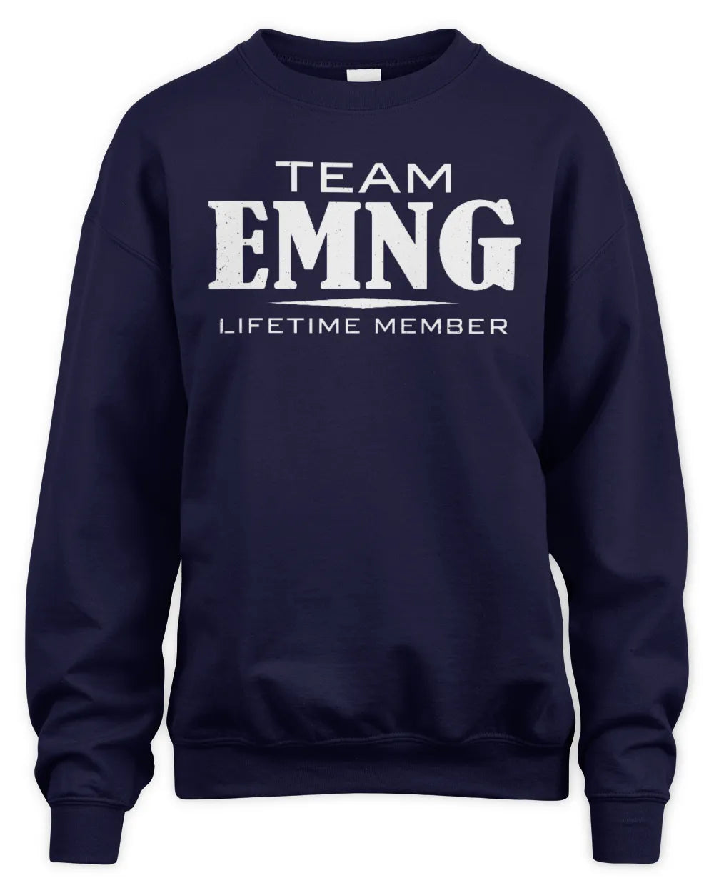 EMNG BL62-K4-128 - Personalized “Team NAME Lifetime Member” - Unisex Sweatshirt - Navy