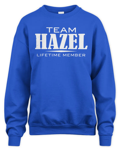 HAZEL BL62-K4-128 - Personalized “Team NAME Lifetime Member” - Unisex Sweatshirt - Royal