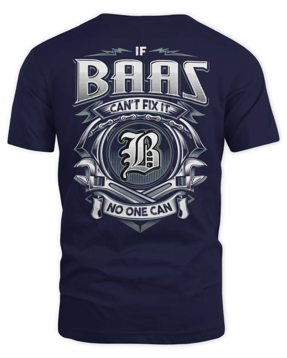 BAAS AP81-K4-626 - Personalized Ahmed Quote Apparel “If Ahmed Can't Fix It, No One Can” - Unisex Standard T-Shirt - Navy