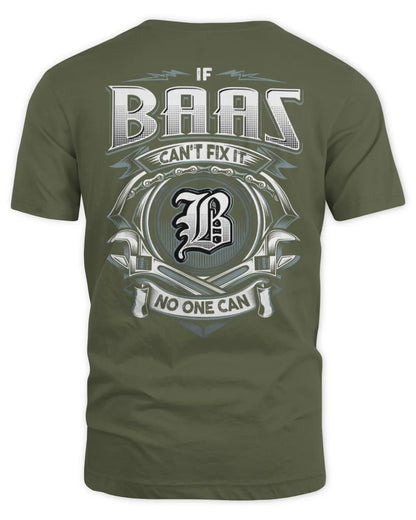 BAAS AP81-K4-626 - Personalized Ahmed Quote Apparel “If Ahmed Can't Fix It, No One Can” - Unisex Standard T-Shirt - Military Green