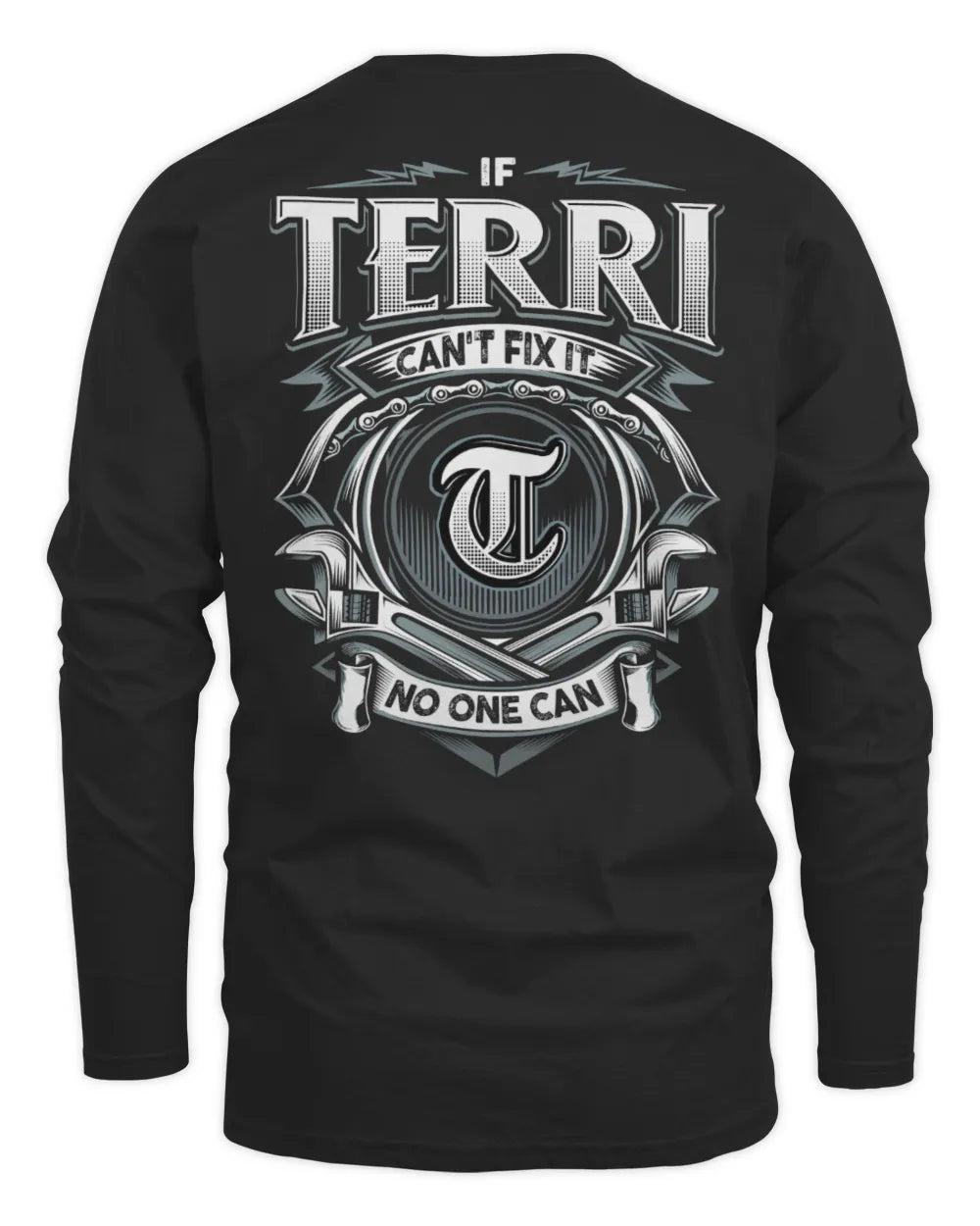TERRI AP81-K4-626 - Personalized Ahmed Quote Apparel “If Ahmed Can't Fix It, No One Can” - Men's Long Sleeved T-Shirt - Black