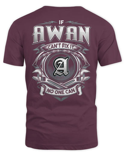 AWAN AP81-K4-626 - Personalized Ahmed Quote Apparel “If Ahmed Can't Fix It, No One Can” - Unisex Standard T-Shirt - Maroon