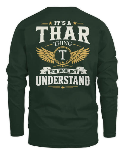 THAR KT06-M008 It’s a [NAME] Thing – You Wouldn’t Understand | Personalized Vintage T-Shirt - Men's Long Sleeved T-Shirt - Forest Green