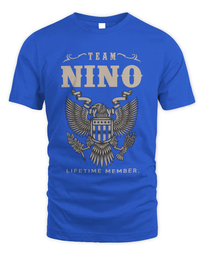 NINO TP06-K82 – Personalized Classic Style Apparel “Team NAME Lifetime Member” - Unisex Standard T-Shirt - Royal