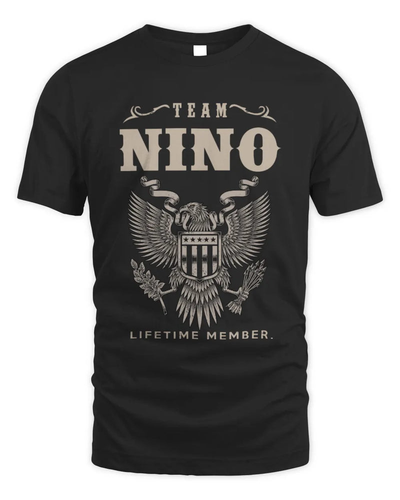 NINO TP06-K82 – Personalized Classic Style Apparel “Team NAME Lifetime Member” - Unisex Standard T-Shirt - Black