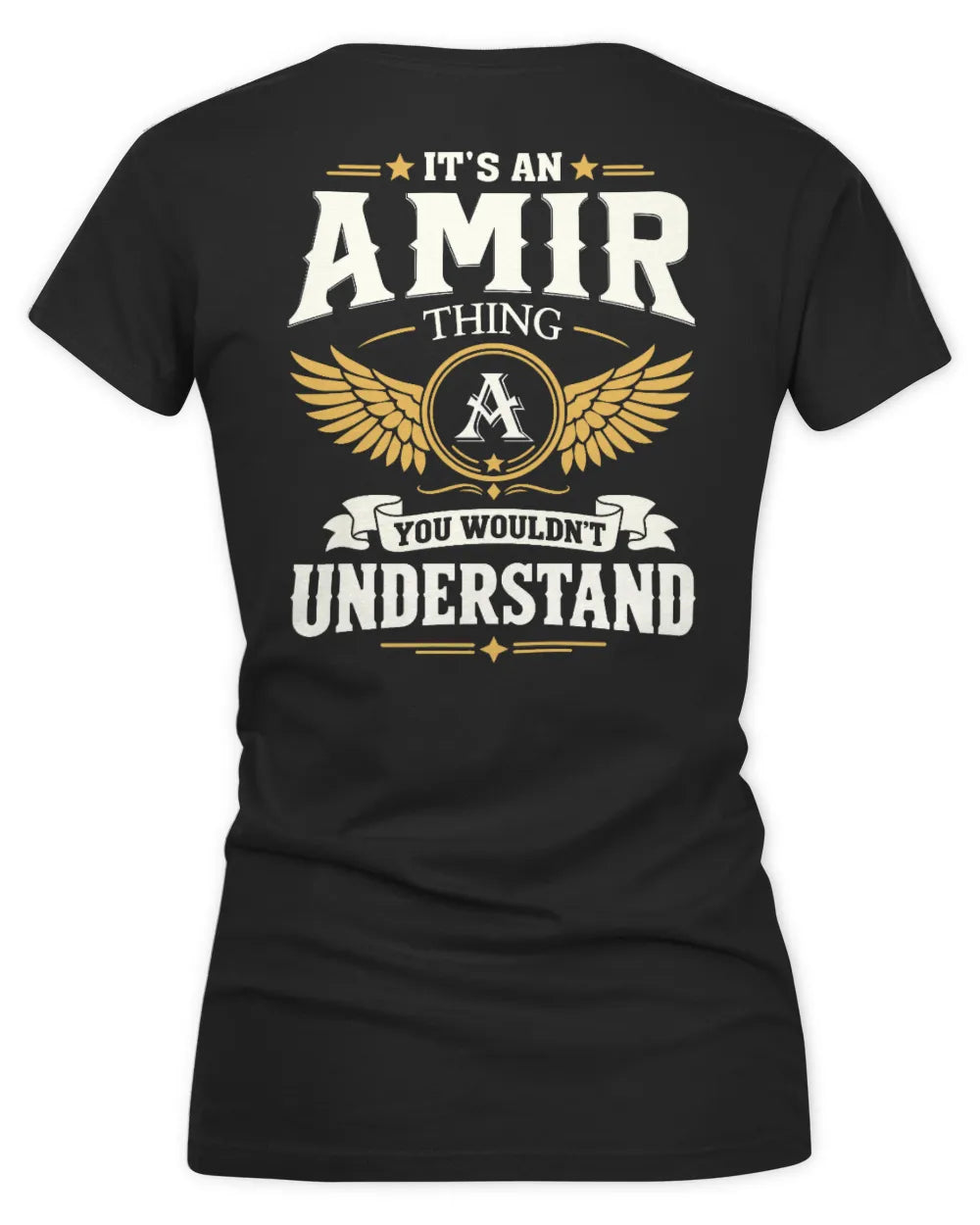 AMIR KT06-M008 It’s a [NAME] Thing – You Wouldn’t Understand | Personalized Vintage T-Shirt - Women's V-Neck T-Shirt - Black