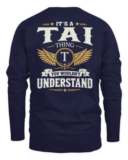 TAI KT06-M008 It’s a [NAME] Thing – You Wouldn’t Understand | Personalized Vintage T-Shirt - Men's Long Sleeved T-Shirt - Navy
