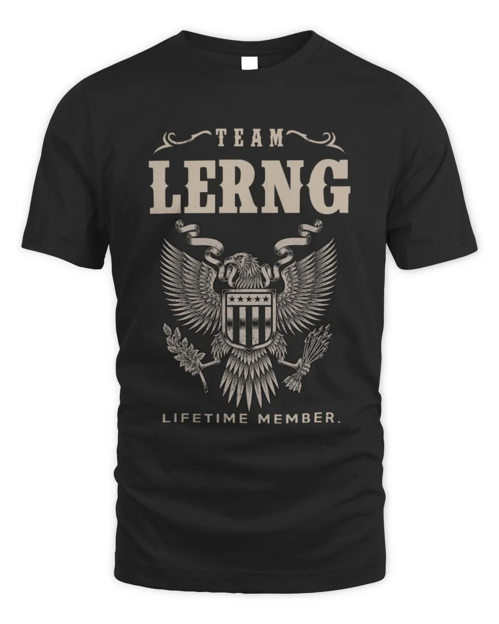 LERNG TP06-K82 – Personalized Classic Style Apparel “Team NAME Lifetime Member” - Unisex Standard T-Shirt - Black