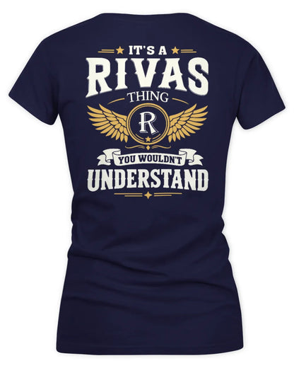 RIVAS KT06-M008 It’s a [NAME] Thing – You Wouldn’t Understand | Personalized Vintage T-Shirt - Women's V-Neck T-Shirt - Navy